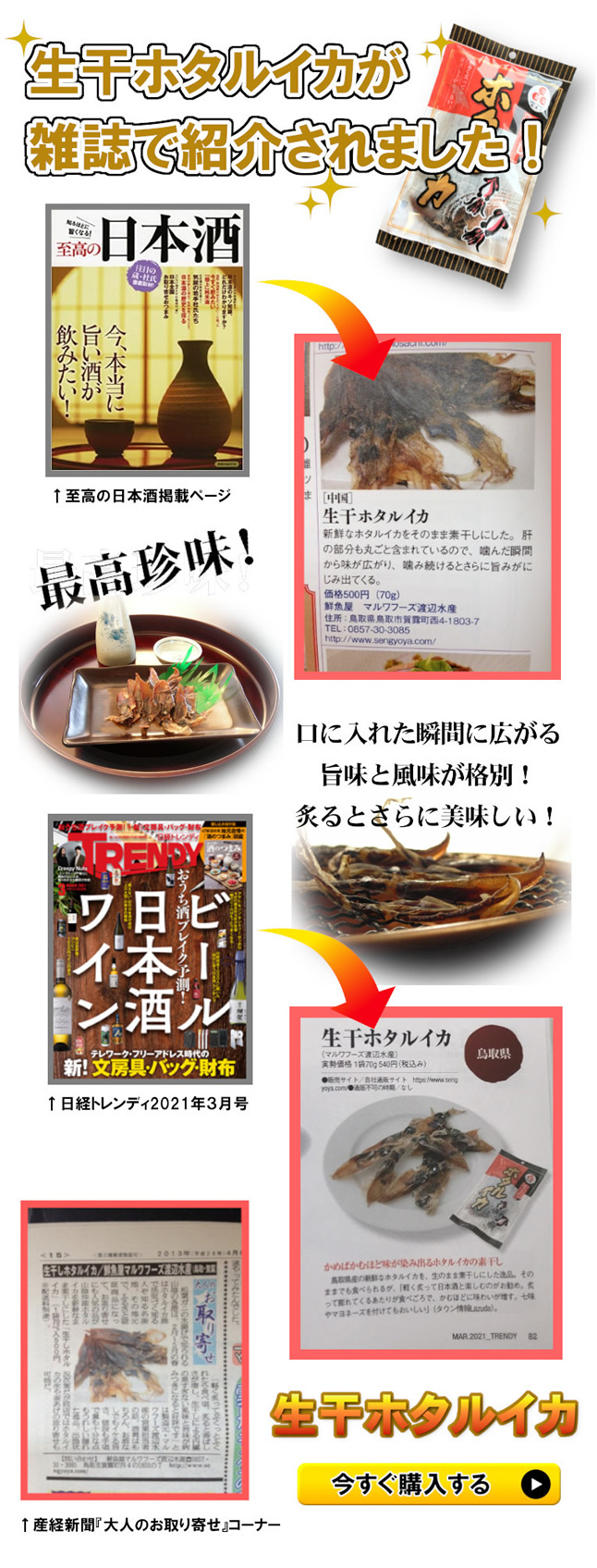 ほたるいかアラカルト
