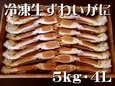 
              冷凍生ずわいがに　〔5kg・4L　(13～15肩)〕　冷凍便
              